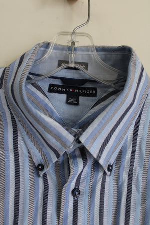 Tommy Hilfiger Blue Striped Button Down Shirt | XL