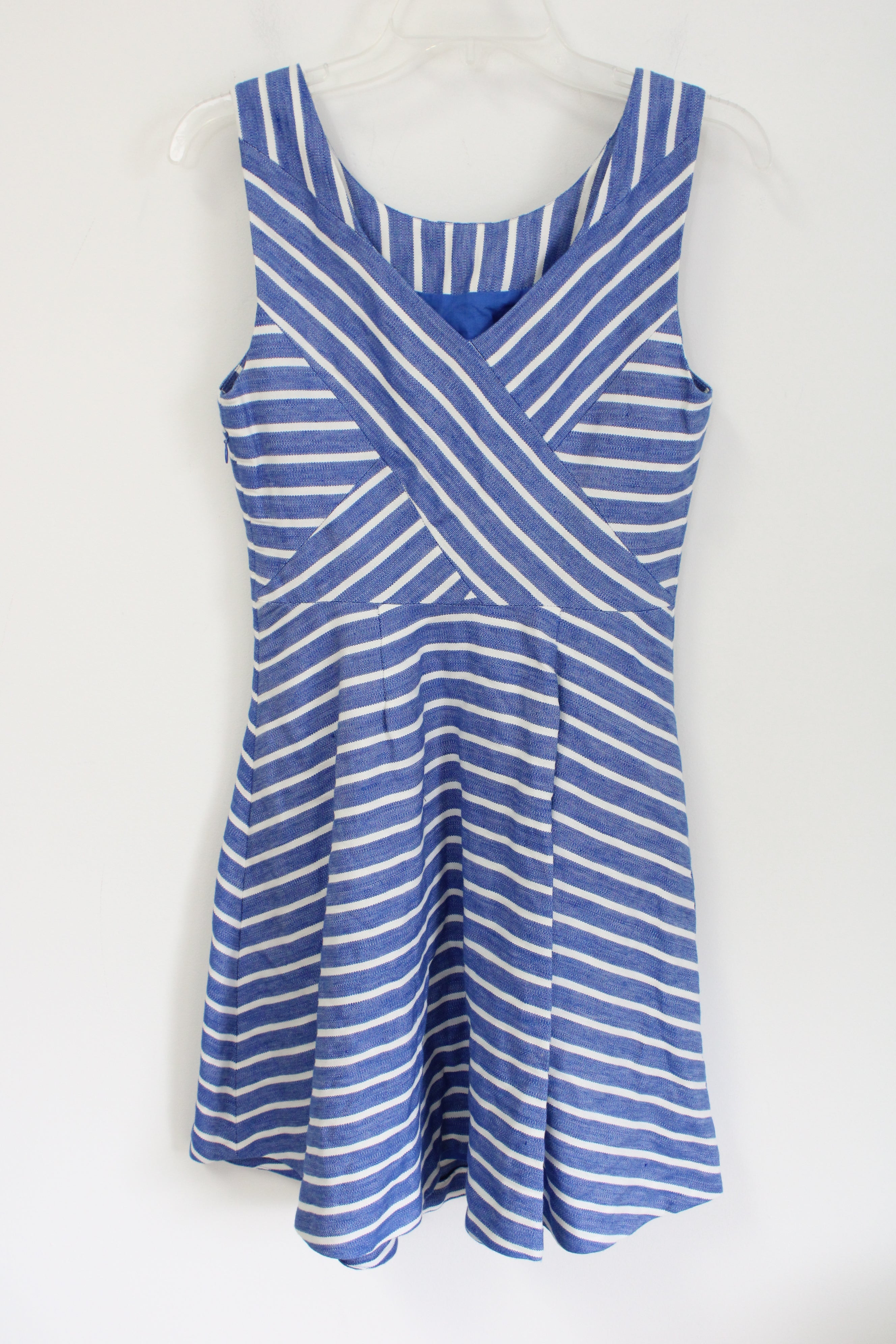 Vineyard Vines White Blue Striped Dress | 2