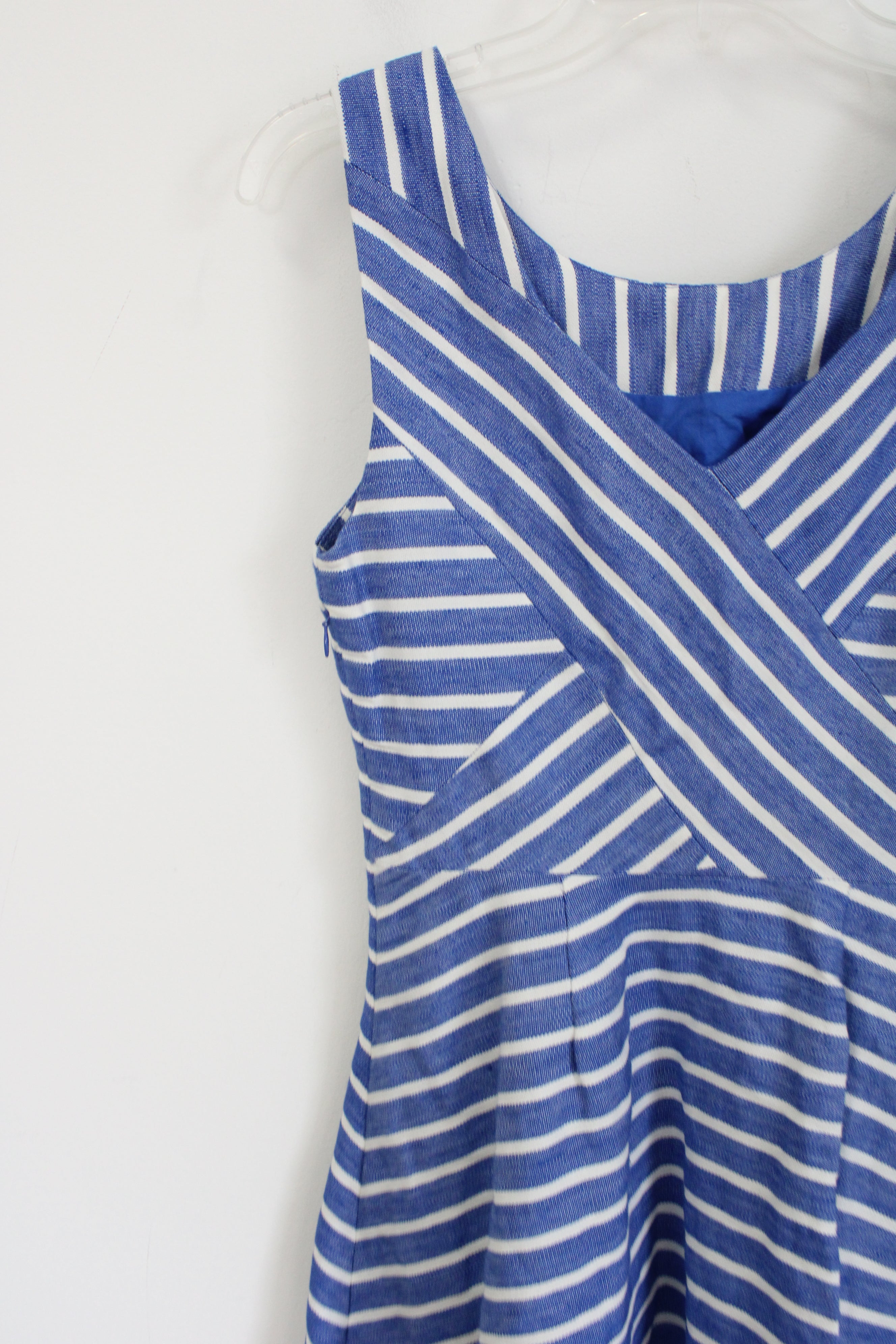 Vineyard Vines White Blue Striped Dress | 2