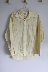 Van Huesen Oxford Regular Fit Yellow Button Down Shirt | L