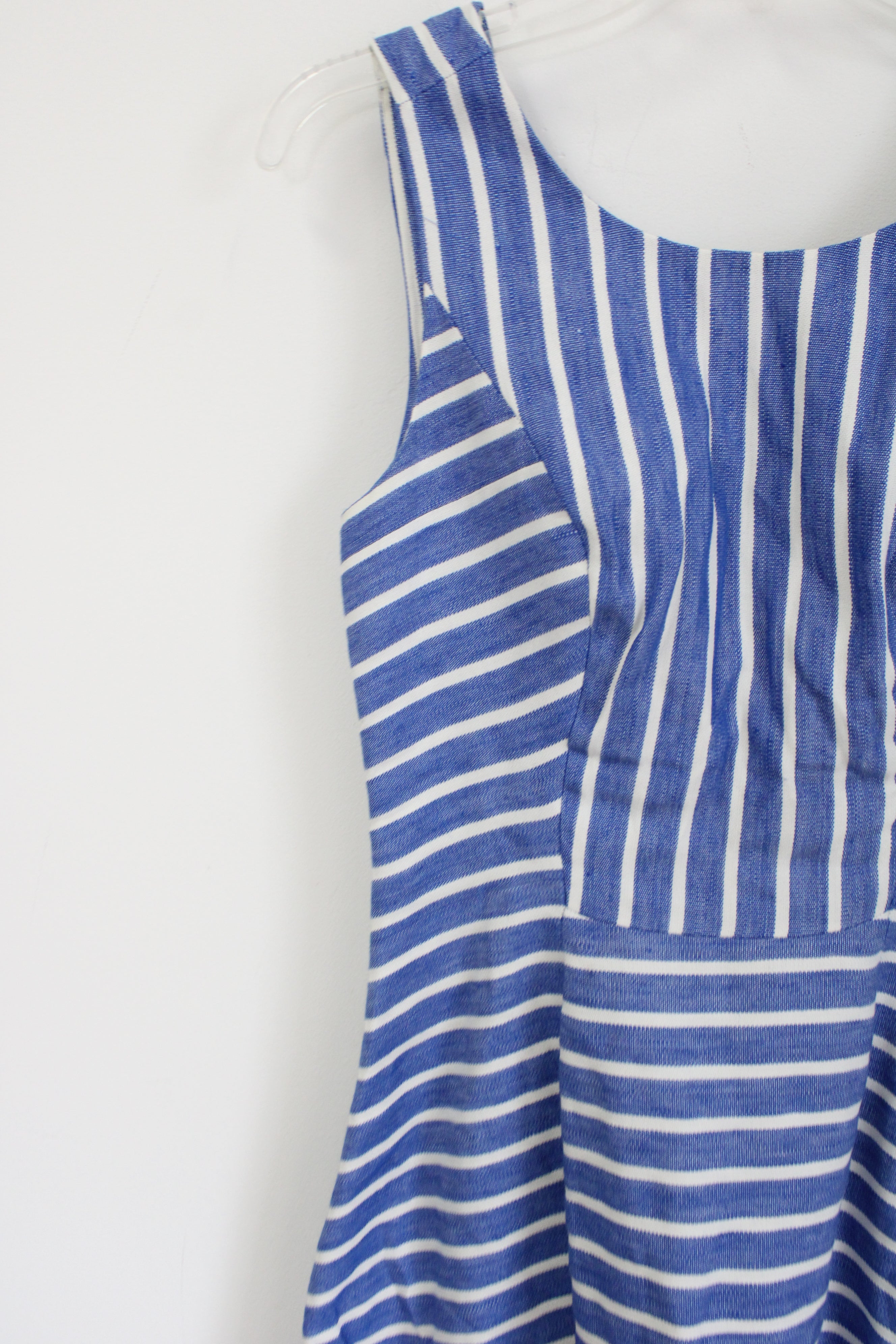 Vineyard Vines White Blue Striped Dress | 2