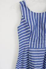 Vineyard Vines White Blue Striped Dress | 2