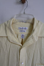 Van Huesen Oxford Regular Fit Yellow Button Down Shirt | L