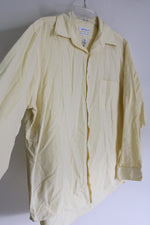 Van Huesen Oxford Regular Fit Yellow Button Down Shirt | L