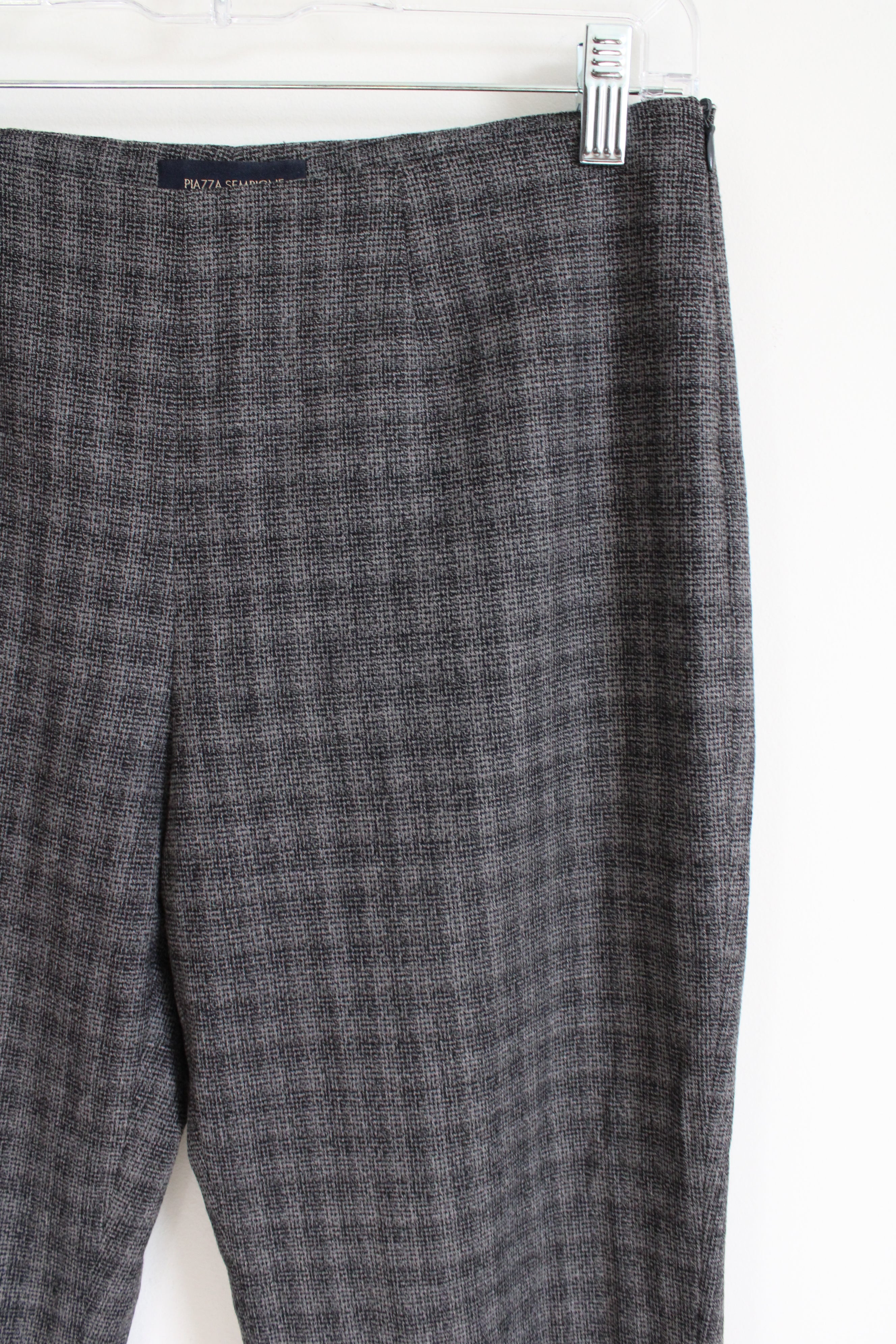 Piazza Sempione Gray Hania Italian Wool Plaid Pants | 42