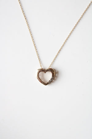 Gold Coated Sterling Silver Heart Necklace