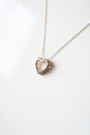 Gold Coated Sterling Silver Heart Necklace