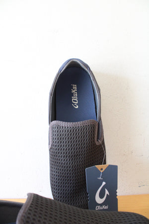 NEW OluKai Lae'ahi Gray Slip-On Shoes | Size 8