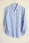 Brooks Brothers Regent Fit Light Blue Plaid Button Down Shirt | 16.5 (XL)