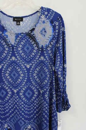 NEW AB Studio Blue Patterned Dress | XL