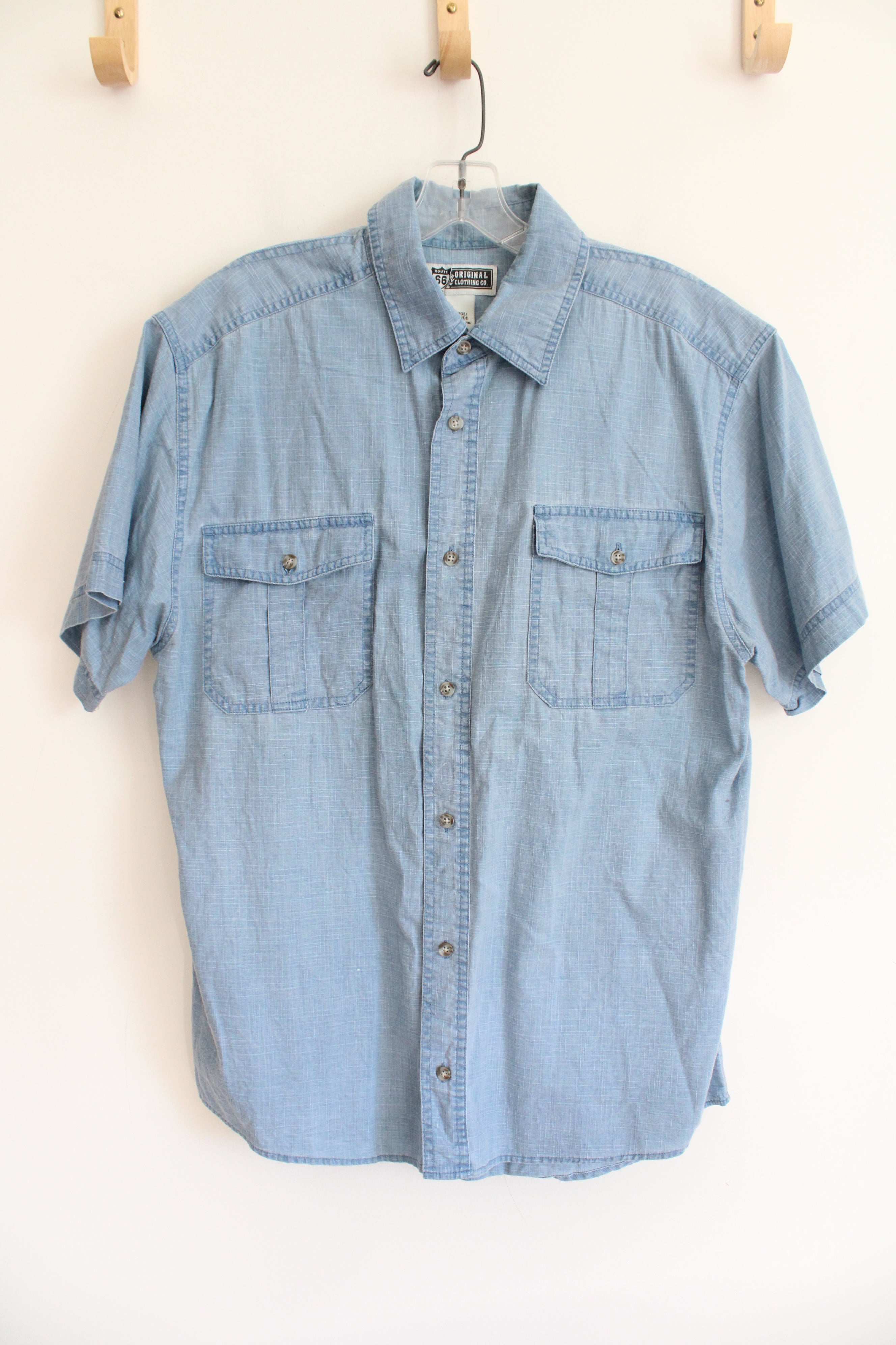 Route 66 Light Blue Denim Button Down Shirt | L