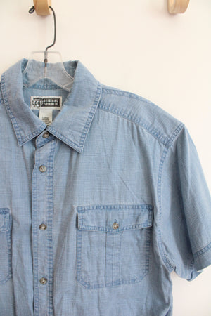 Route 66 Light Blue Denim Button Down Shirt | L