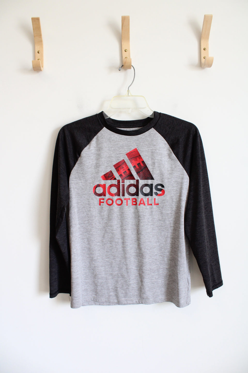 Adidas Football Gray & Black Baseball Tee | Youth M (10/12)