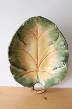 Pamela Glading Certified International Painted Leaf Large Serving Dish