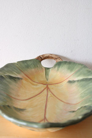 Pamela Glading Certified International Painted Leaf Large Serving Dish
