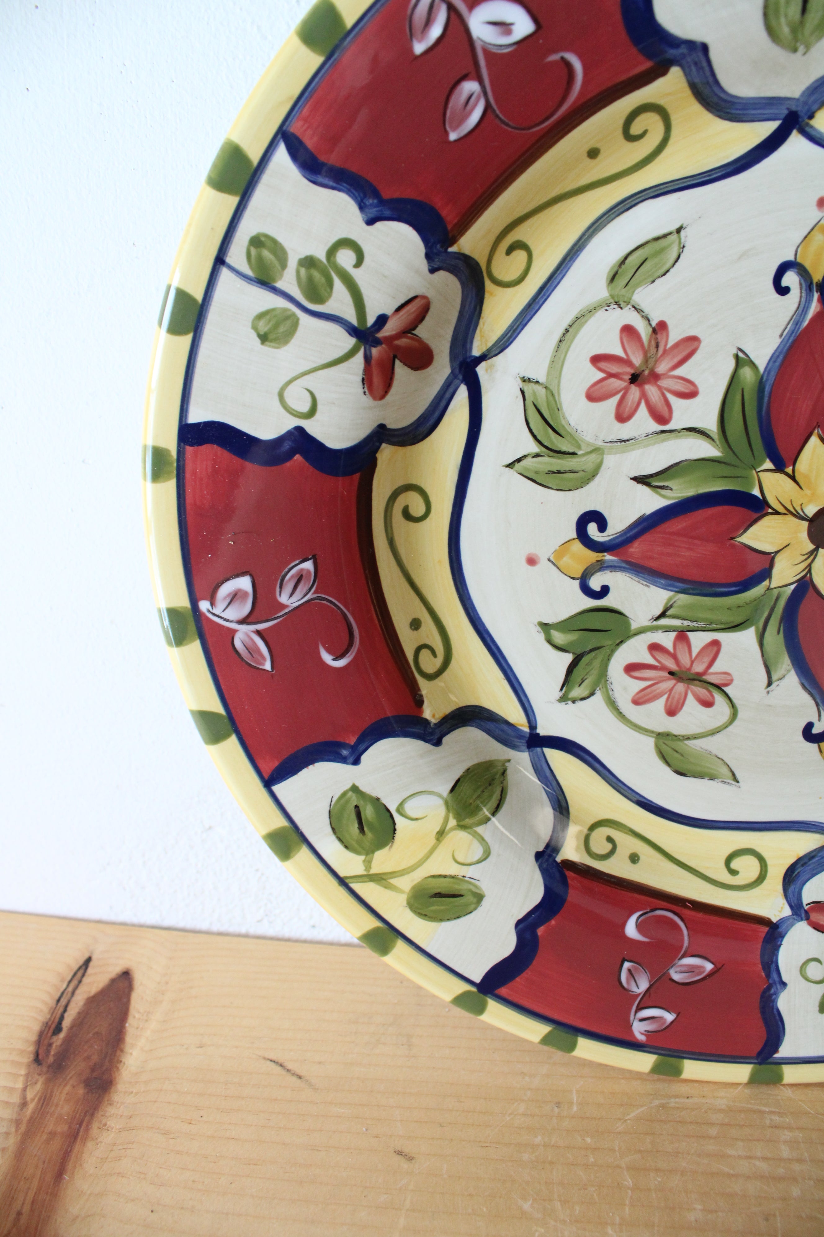 Pier 1 Hand Painted Earthenware Vallarta Large Plate