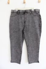 Terra & Sky Dark Gray Wash Capri Pants | 1X (16-18)