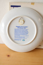 Schmid The Raggedy Ann & Andy 1975 Christmas Wall Decor Plate