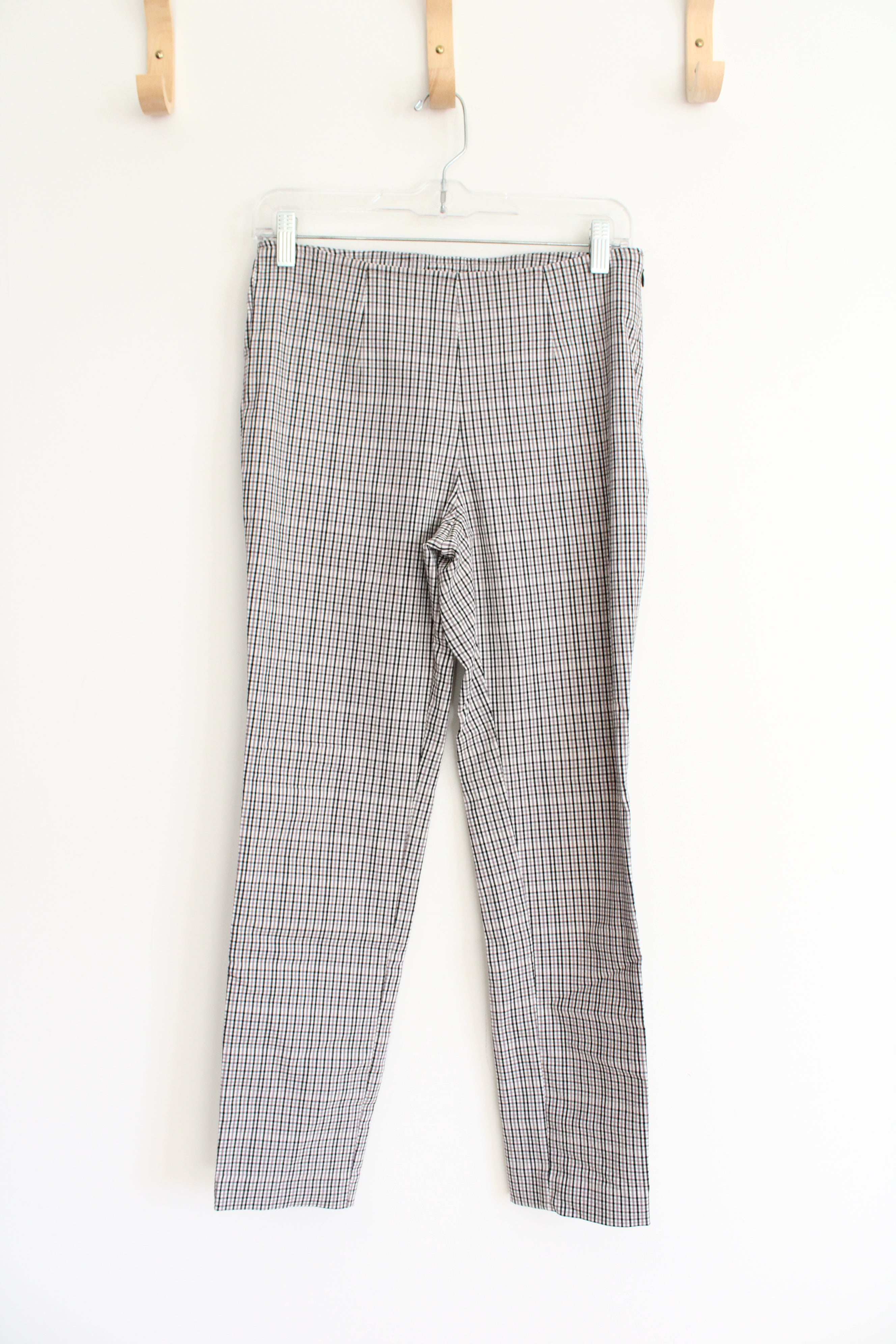 A New Day Stretch Black & Gray Plaid Pants | 4