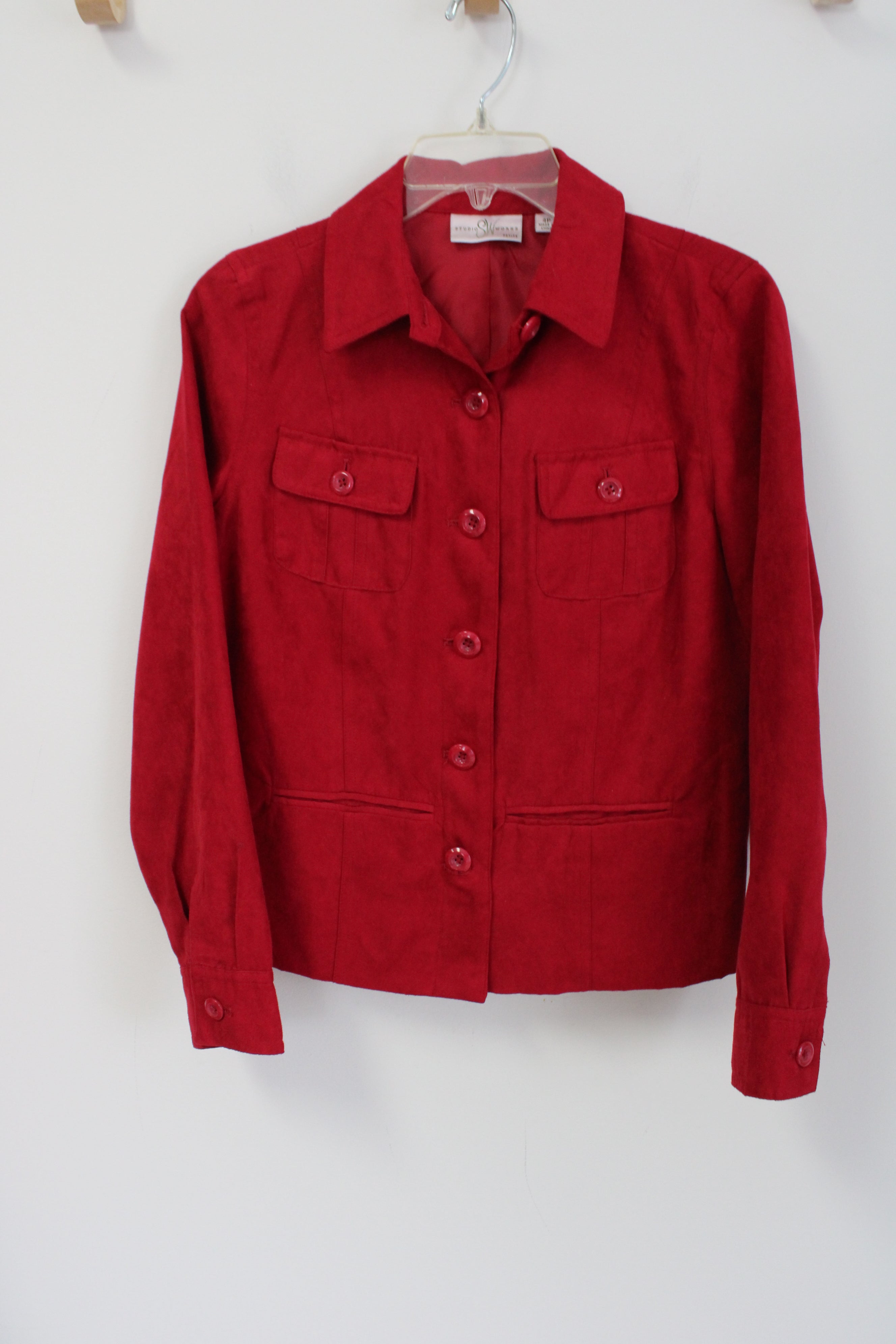 Studio Works Red Sueded Jacket | 4 Petite