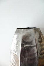 Hammered Metal Tall Silver Vase