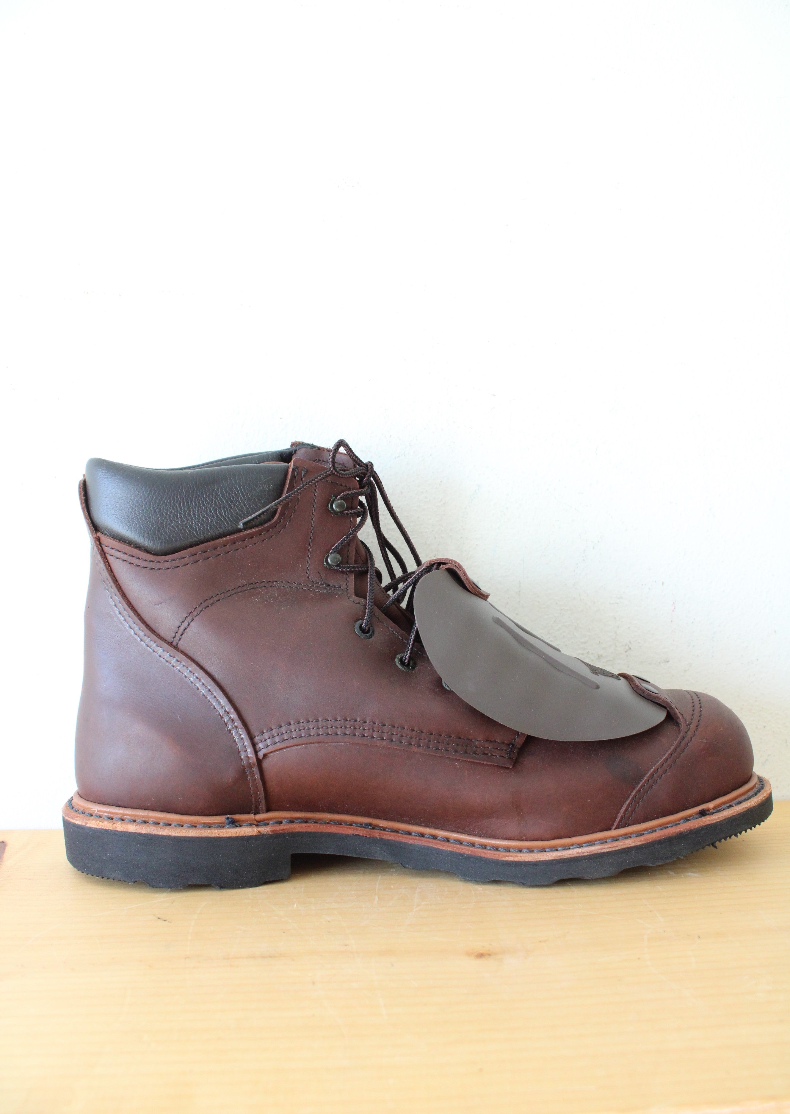 Red Wings Brown Leather Steel Toe Cap Work Boots | Size 14