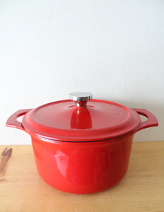 Rachael Ray Red Enamelware 5 Quart Cast Iron Dutch Oven