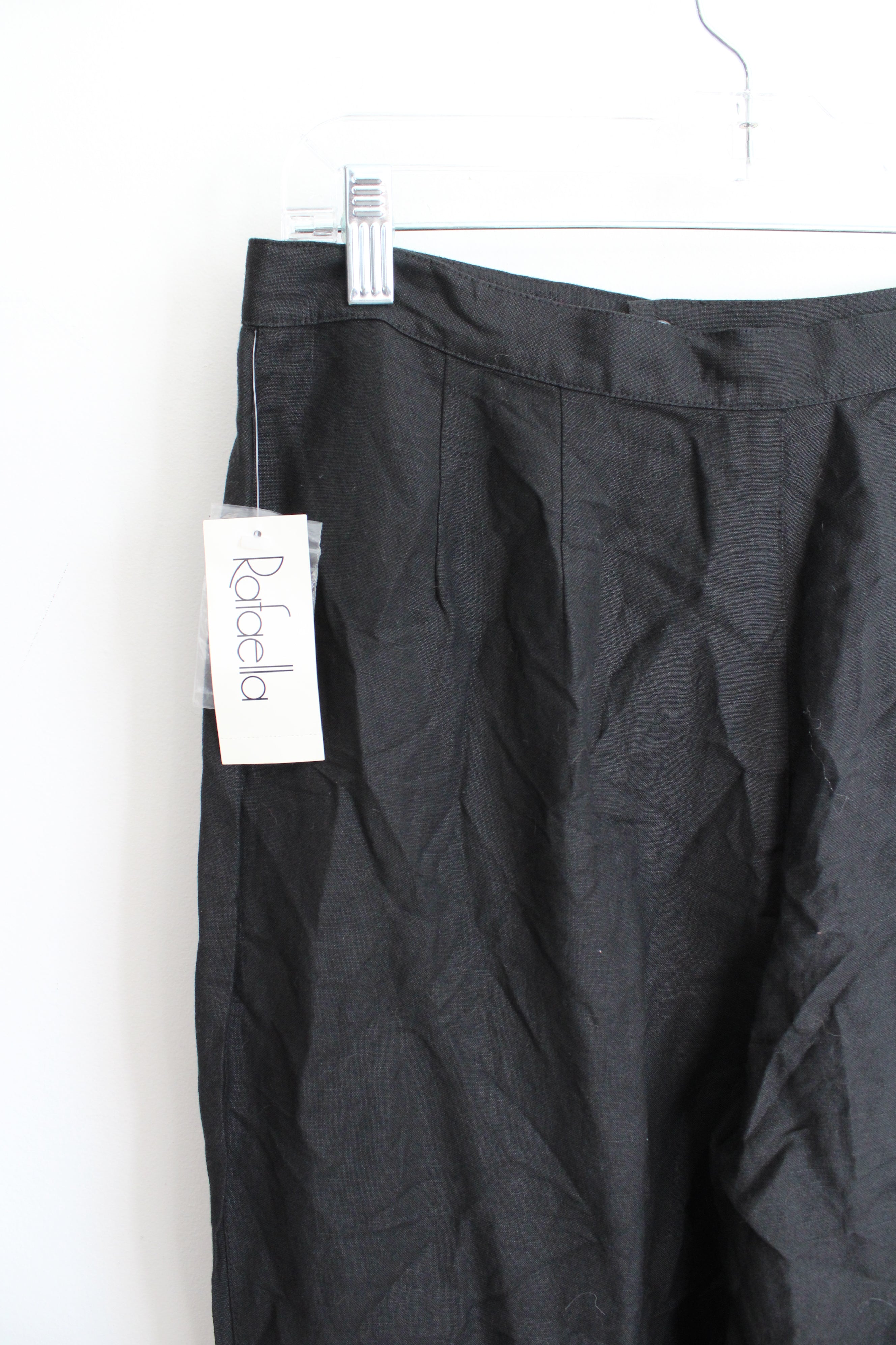 NEW Rafaella Black Linen Blend Trouser Pants | 12