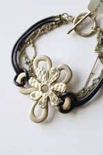 NEW Retro Daisy Chain Leather Bracelet
