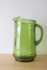 Anchor Hocking Finlandia Avocado Green Glass Drink Pitcher