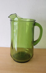 Anchor Hocking Finlandia Avocado Green Glass Drink Pitcher