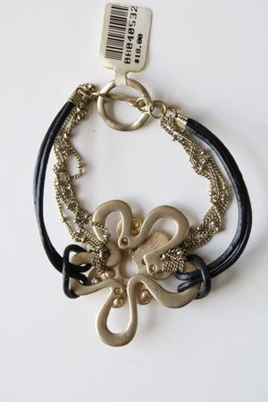 NEW Retro Daisy Chain Leather Bracelet