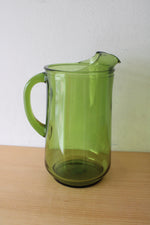 Anchor Hocking Finlandia Avocado Green Glass Drink Pitcher