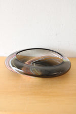 Midcentury Modern Gray Blown Glass Dish