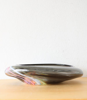 Midcentury Modern Gray Blown Glass Dish