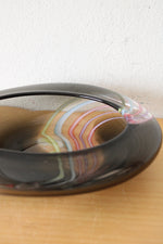 Midcentury Modern Gray Blown Glass Dish