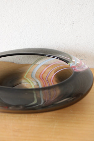 Midcentury Modern Gray Blown Glass Dish