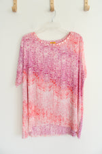 Ruby Rd. Pink & Purple Layered Hem Top | 1X