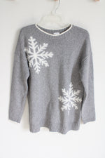 J.Jill Gray Snowflake Sweater | S