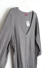 Jessica London Gray Button Down Sweater Dress | 22/24