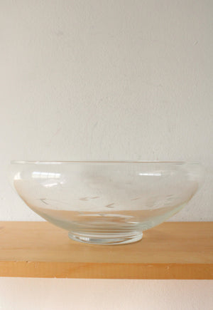 Princess House Large Clear Glass Punch Bowl