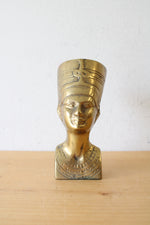 Vintage Egyptian Pharaoh Brass Bust Figurine