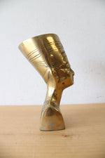 Vintage Egyptian Pharaoh Brass Bust Figurine