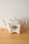 Kernewek Goonhavern Purple Floral Teapot