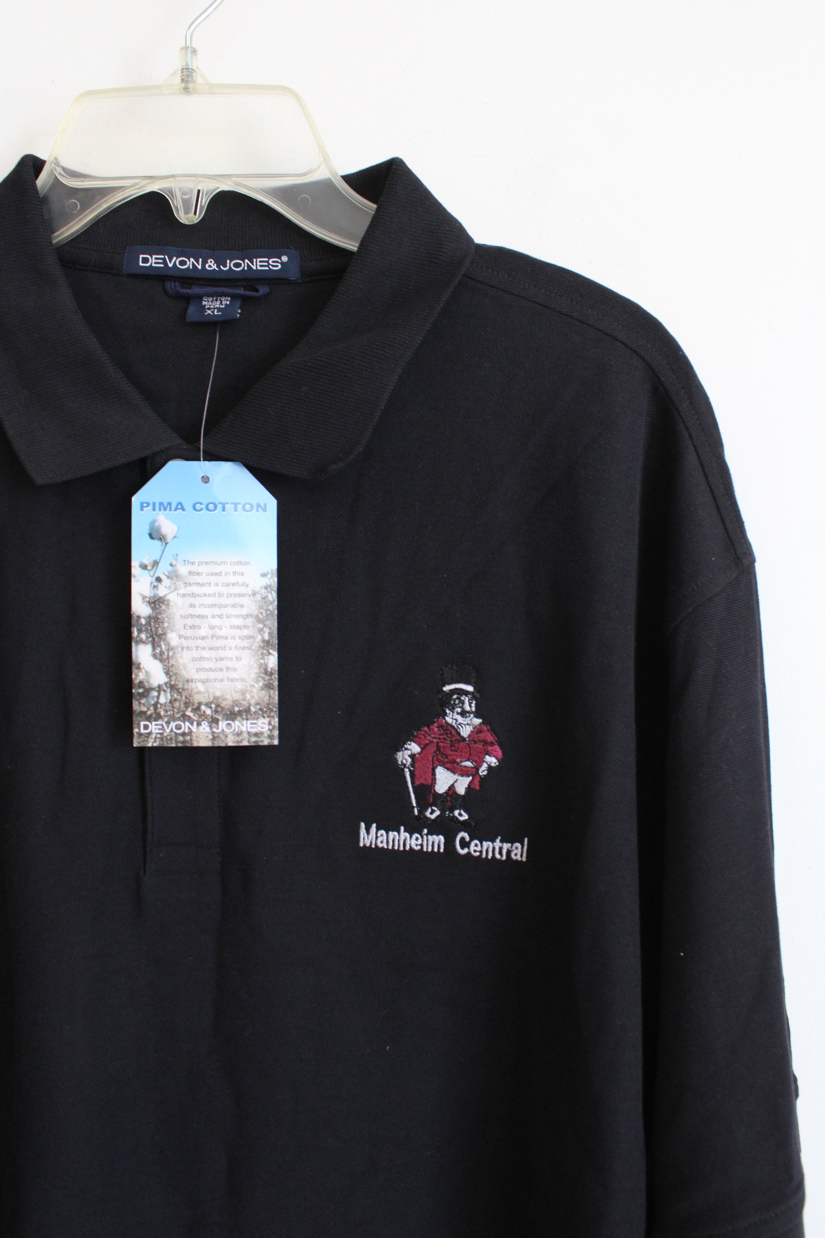 NEW Devon & Jones Black Manheim Central Polo Shirt | XL