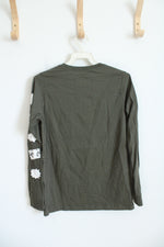 Nike Olive Green Long Sleeved Shirt | Youth L