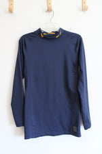 Nike Pro Hyperwarm Dri-Fit Navy Compression Long Sleeved Shirt | L