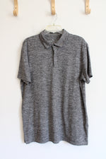 Marc Anthony Luxury Heathered Gray Polo Shirt | L