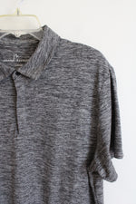 Marc Anthony Luxury Heathered Gray Polo Shirt | L