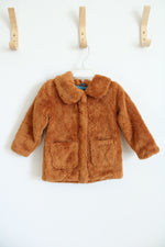 Cat & Jack Brown Soft Fuzzy Jacket | 18 MO